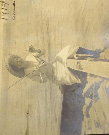 Anna Lewis fishing. 1914