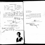 Bertie Boomer Passport Application 1917.